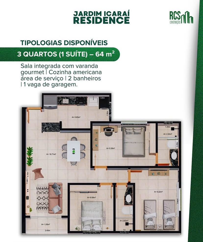 Unidades no Jardim Caraí