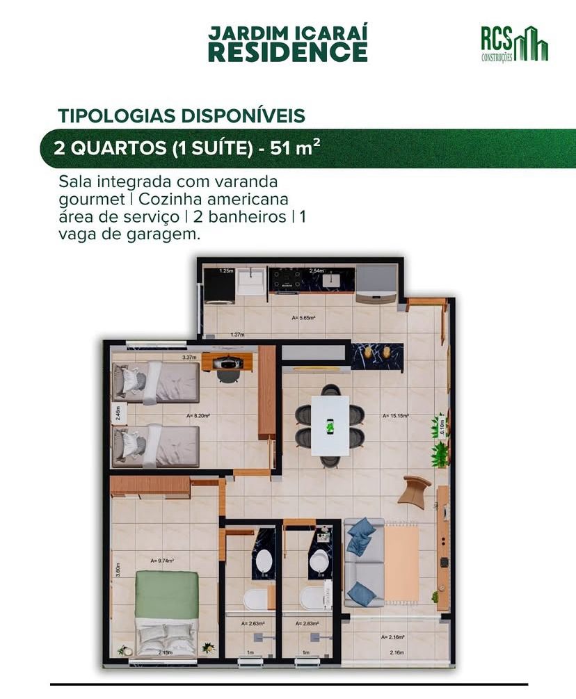 Unidades no Jardim Caraí